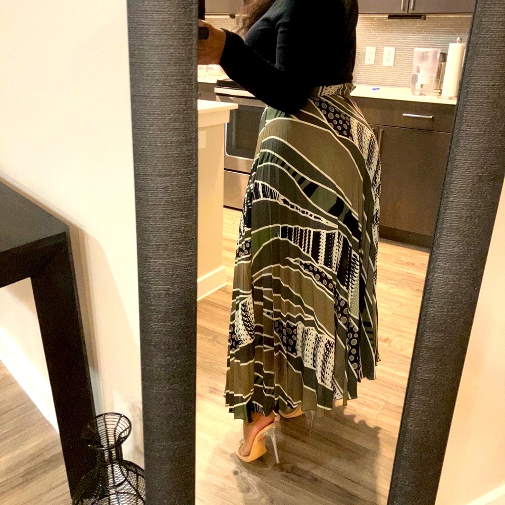 Classy🍸Patterned Black and Brown Women's Skirt